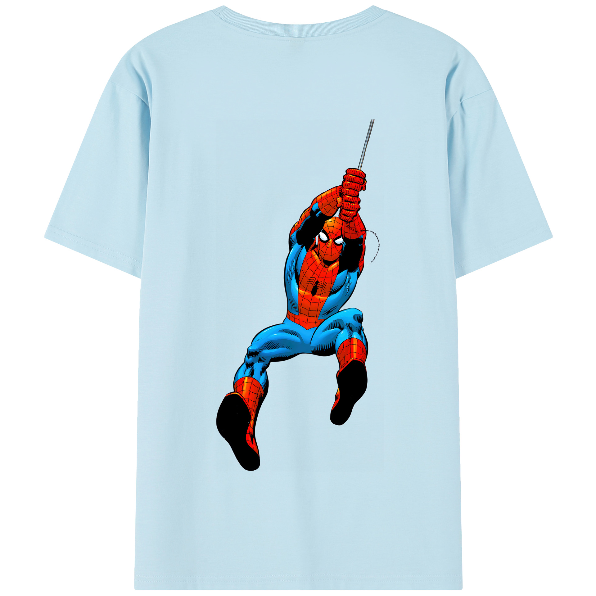 （画像用） Spider Man スパイダーマン 綿100％半袖Tシャツ（背面プリント）
